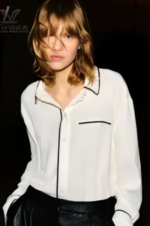 Casual Shirt for Women | White Collar Solid